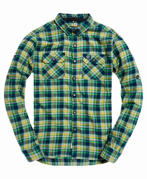 Superdry Refined Lumberjack Férfi Hosszú Ujjú Ing Zöld | DCLXF5978